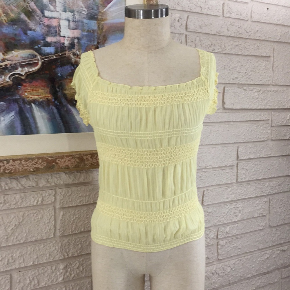 🌹Vixen Sequin Smocked Elastic Peasant Style Top